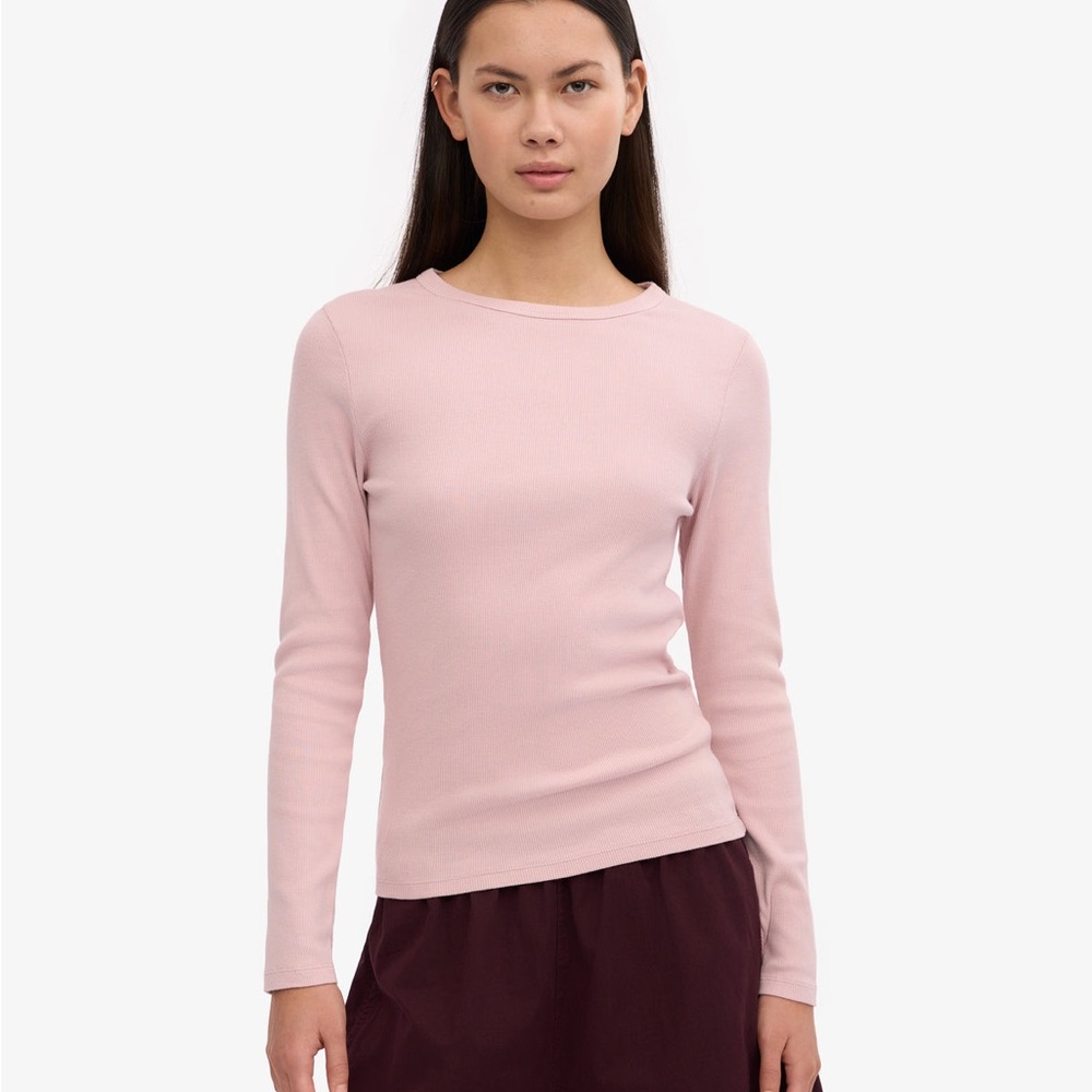 Colorful Standard Organic Rib Longsleeve T-Shirt - Faded Pink